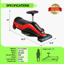 12V Dual-Function Kids Ride-On Car with Go Kart, Dust Vacuum, 2 Speeds, and Music (Red)