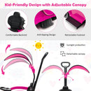 Toddler Ride-On Car with Removable Canopy, Anti-Tipping Features, and Engine Sounds