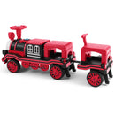 Red 2-Seater Electric Kids Train with Carriage, 12V, 2 Speed, Music, and Lights