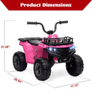 12V Electric ATV for Kids with Dual Speeds, LED Lights, and Music