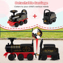 Battery-Powered Ride-On Train Toy with Under-Seat Storage and Carriage