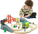 Motorized Battery-Powered Train Set for Wooden Tracks, 3-Piece Toy for Ages 3+