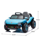 12V Volkswagen Beetle Electric Ride-On Car for Kids - Blue, Speeds Up to 2.5MPH