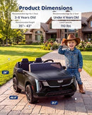 Black 24V Licensed Cadillac Escalade Kids' 2-Seater Ride-On Car