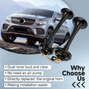 12V Electric Dual Train Horns with Bracket for Trucks and SUVs - Black