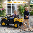 ANPABO Caterpillar 24V Electric Ride-On Toy with Dump Bed and Shovel for Two