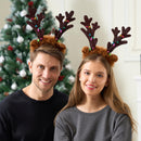 Festive Glow Reindeer Antler Headband for Adults and Kids Parties