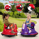 12V Red Kids Bumper Car with Dual Joystick Control and Remote