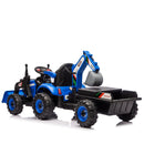 24V Ride-On Electric Excavator for Kids with Parental Control and Music