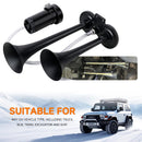 Dual Trumpet Air Horn Kit for Cars with Loud Button-Activated Sound