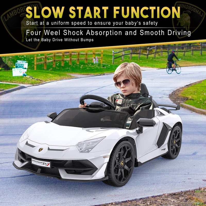 12V Licensed Lamborghini Electric Ride-On Battery-Powered Car Toy for Kids
