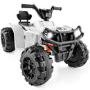 12V Electric ATV Quad Car Toy for Kids with Bluetooth Audio - White