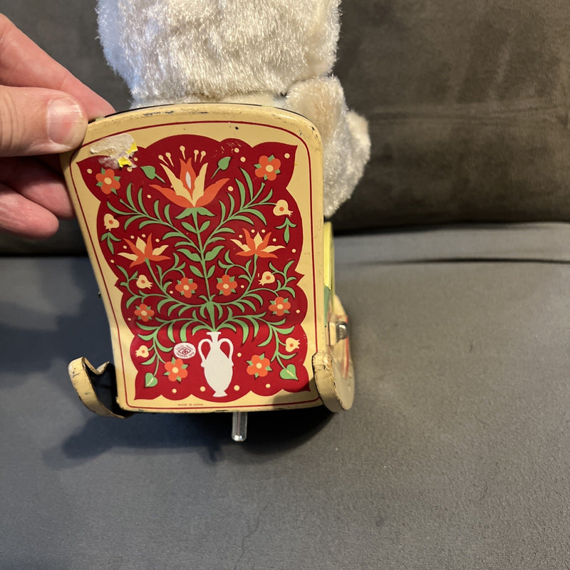 Battery-Operated 1950s Style Rocking Tin Bunny Telephone Toy