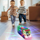 Musical 4D LED Light-Up Garbage Truck Toy with Automatic Bumping Feature