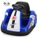 Blue 12V Children's Bumper Car with Large Wheels, Top Speed 2.2 Mph