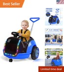 12V Electric 3-in-1 Ride-On Car for Kids Ages 1.5-3, Blue