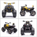 12V Children's Electric ATV Quad with Realistic Headlights and Wide Tires