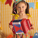 Red 10-Key Accordion for Kids Musical Instrument