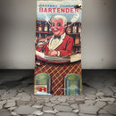 Rosko Vintage 1960s Tin Battery Operated Bartender Toy Figure with Original Packaging