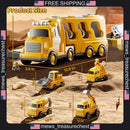5-in-1 Light and Sound Construction Truck Playset for Kids
