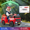 12V Electric Toy Car with Water Blaster, Communication System, Tools, and Sound Effects