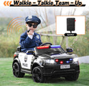 TOBBI 12V Police Electric Ride-On Car for Kids Aged 1-8