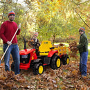 12V Electric Ride-On Tractor with Trailer for Kids - Remote Controlled 6-Wheel Vehicle