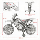 Red 6V Children's Electric Motorcycle Toy with Stabilizing Wheels