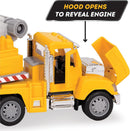 7-Inch Crane Truck Playset Featuring Lights, Sounds, and Articulated Components