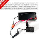 12V Battery Charger for Kids' Ride-On Toys with Black Wire
