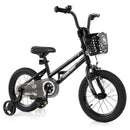 14 Inch Children’s Bike with Basket and Training Wheels for Ages 4-5