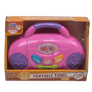 Kids Portable Tunes Music Box pink toy boombox