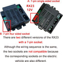 RX23 12V 7-Pin Control Box Receiver for Kids' Ride-On Vehicles