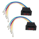Set of 2 5-Wire Automotive Power Window Switches 41x26x21mm 12V/24V 20A with LED Indicator