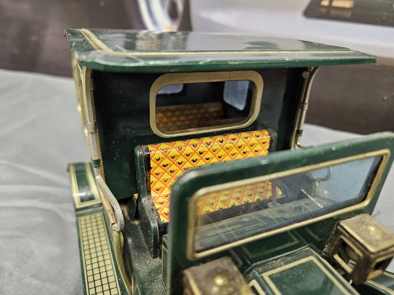 Vintage Japanese Battery-Operated Tin Litho Toy Car