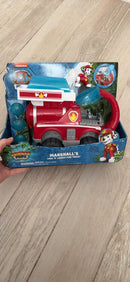 PAW Patrol Jungle Pups Marshall Fire Truck Launching Toy Vehicle
