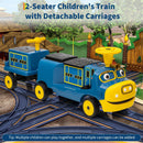12V Rechargeable Battery-Powered Trackless Train Toy for Two Toddlers