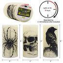 Battery-Operated Halloween Skull Flameless Candles with 6-Hour Timer - Set of 3