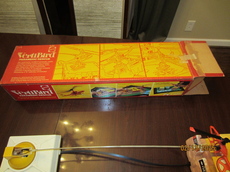 Vintage Mattel VertiBird Working Paramedic Rescue Helicopter Toy