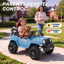12V Blue Electric Ride-On Car for Toddlers