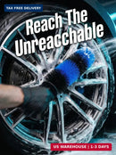 TAKAVU Long Reach Wheel and Tire Brush with Soft Bristles (Blue)