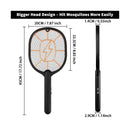 Dual Electric Fly Swatter Set in Black and Gray, Battery-Powered Bug Zapper
