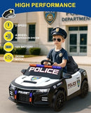 Electric Police Cruiser for Kids - 2WD 12V Ride-On Car with Remote Control