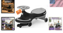 Wiggle and Twist Black Ride-On Car for Kids Ages 3+