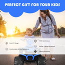 Navy 12V Kids 4-Wheeler ATV Quad Ride-On Car with LED Lights and Music