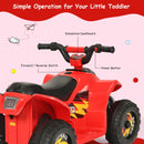6V Electric Quad ATV Ride-On Toy for Toddlers - Red 4-Wheel Fun with Forward & Reverse