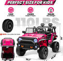 24V MOEYURO Electric Ride-On Truck for Kids with Remote Control - 2 Seater
