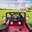 12V Electric Pink Ride-On Car for Toddlers with Parental Remote Control