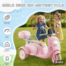 HEIMILI 12V Ride-On Motorcycle for Kids with Classic Headlight Design