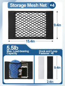 Set of 4 Elastic Stretch Netting for SUV and Truck Cargo Storage